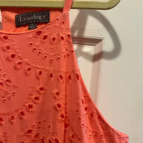 Luxology brand women’s orange/peach Sundress - Picture 4 of 5